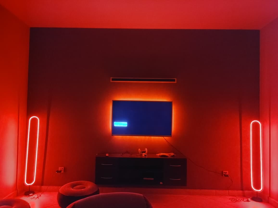 Customer photo review of RGB HOLLOW FLOOR LAMP