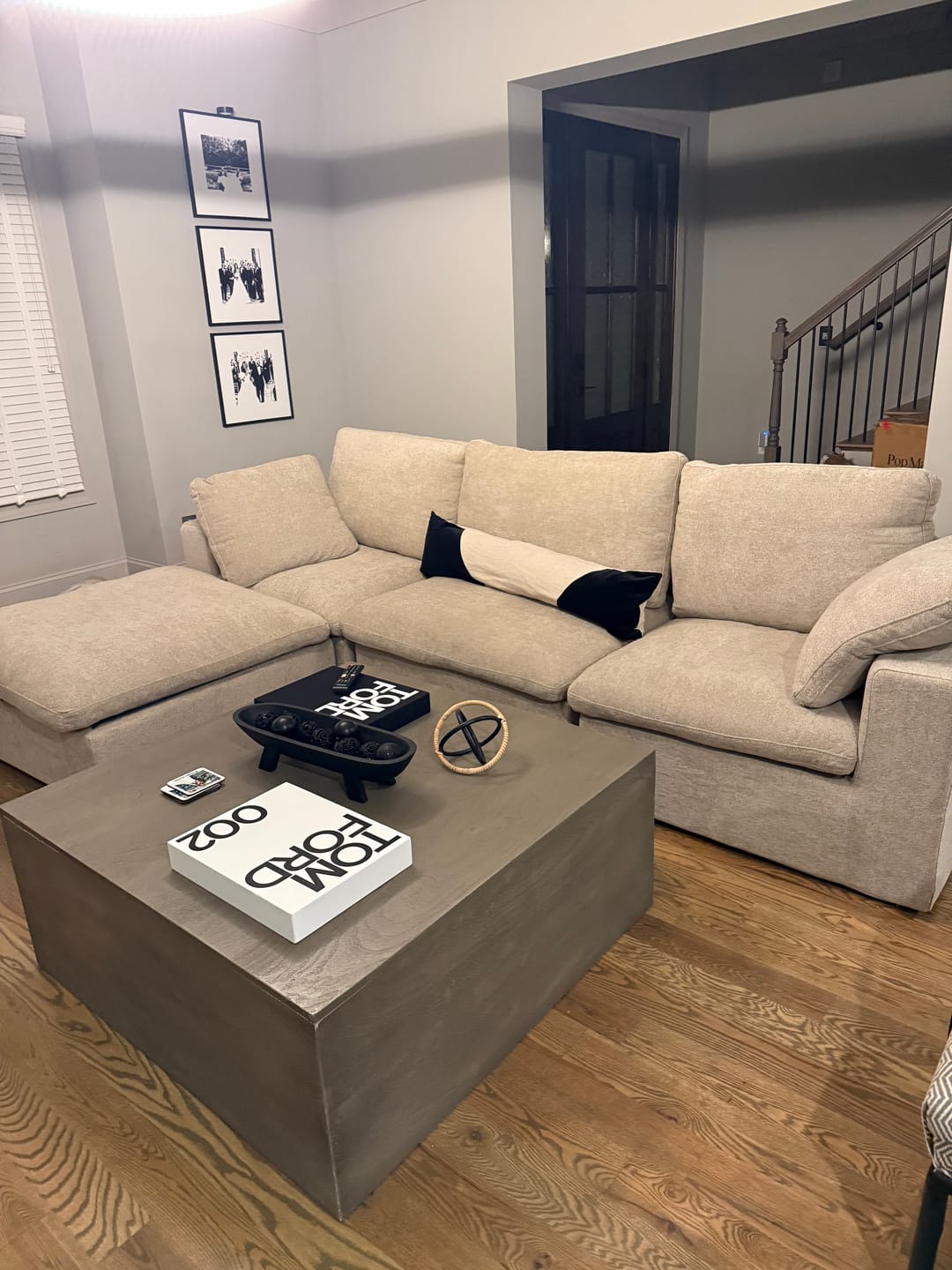 Customer photo review of Classic Modular 3-Seater Sectional in Khaki