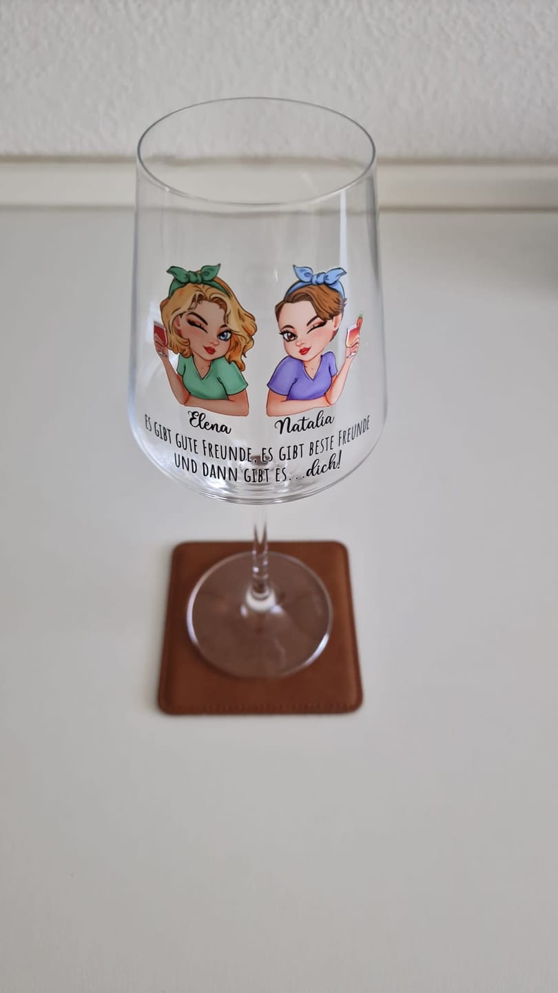 Customer photo review of Beste Freunde - Personalisiertes Glas für Sommergetränke