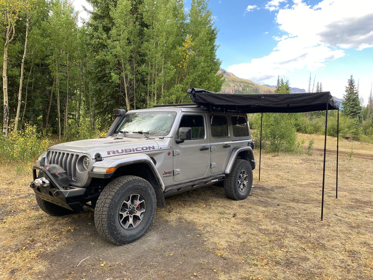 Customer photo review of OPENROAD  270 Free Standing Awning with 270 Awning Sidewalls with Two Lightweight Foldable Chair and Camping Light