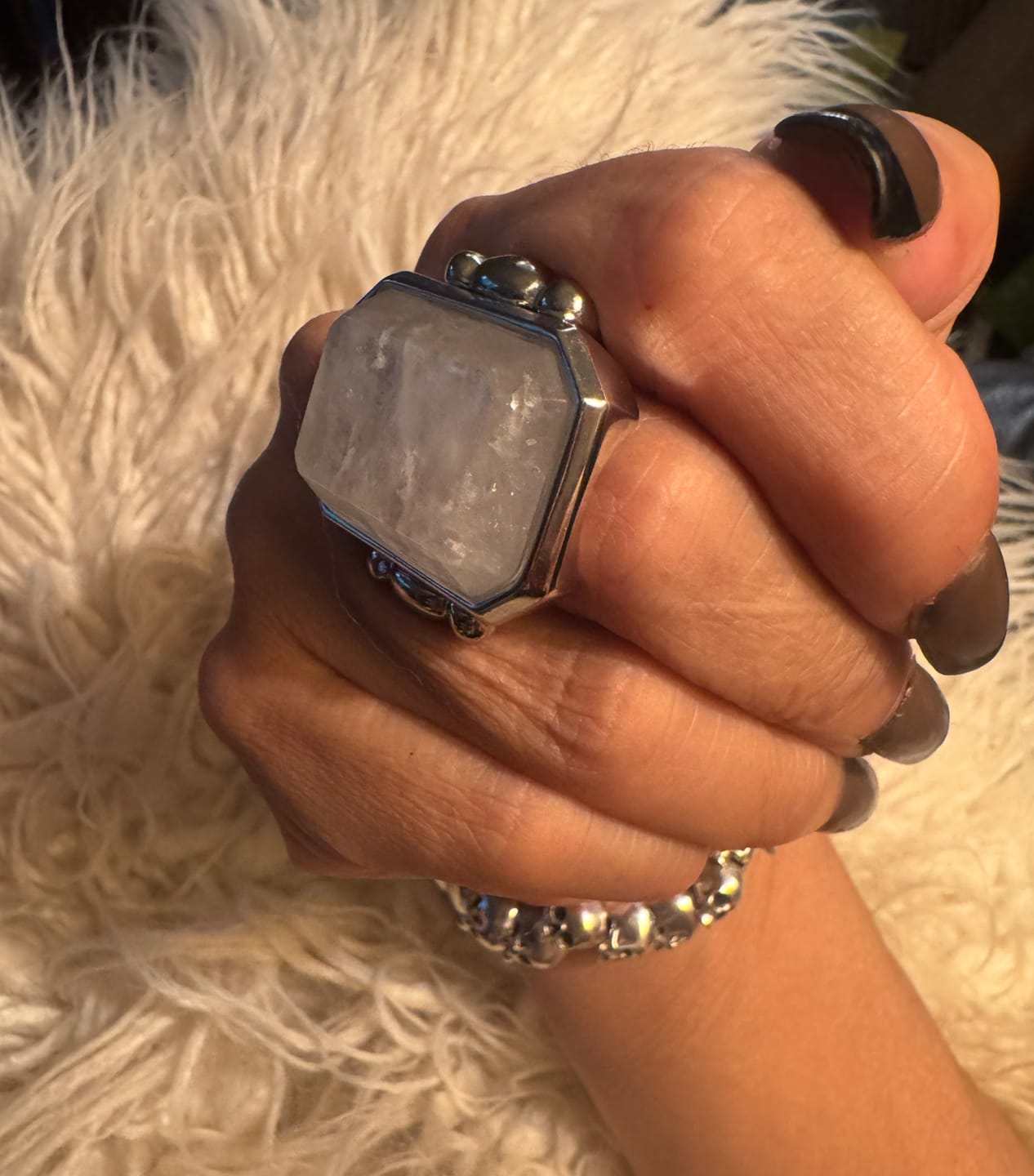 Customer photo review of Marique French Vintage Crystal Ring