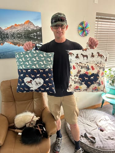 Customer photo review of Reading Pillow / Pocket Book Pillow Sewing Pattern in Two Sizes | Digital PDF Pattern