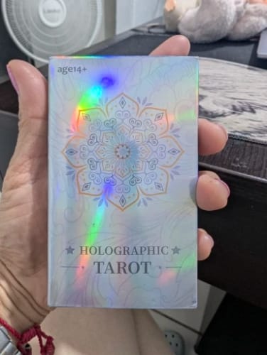 Customer photo review of Classic Tarot Card Board Game With Holographic Flash