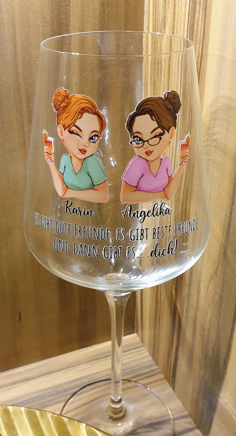 Customer photo review of Beste Freunde - Personalisiertes Glas für Sommergetränke