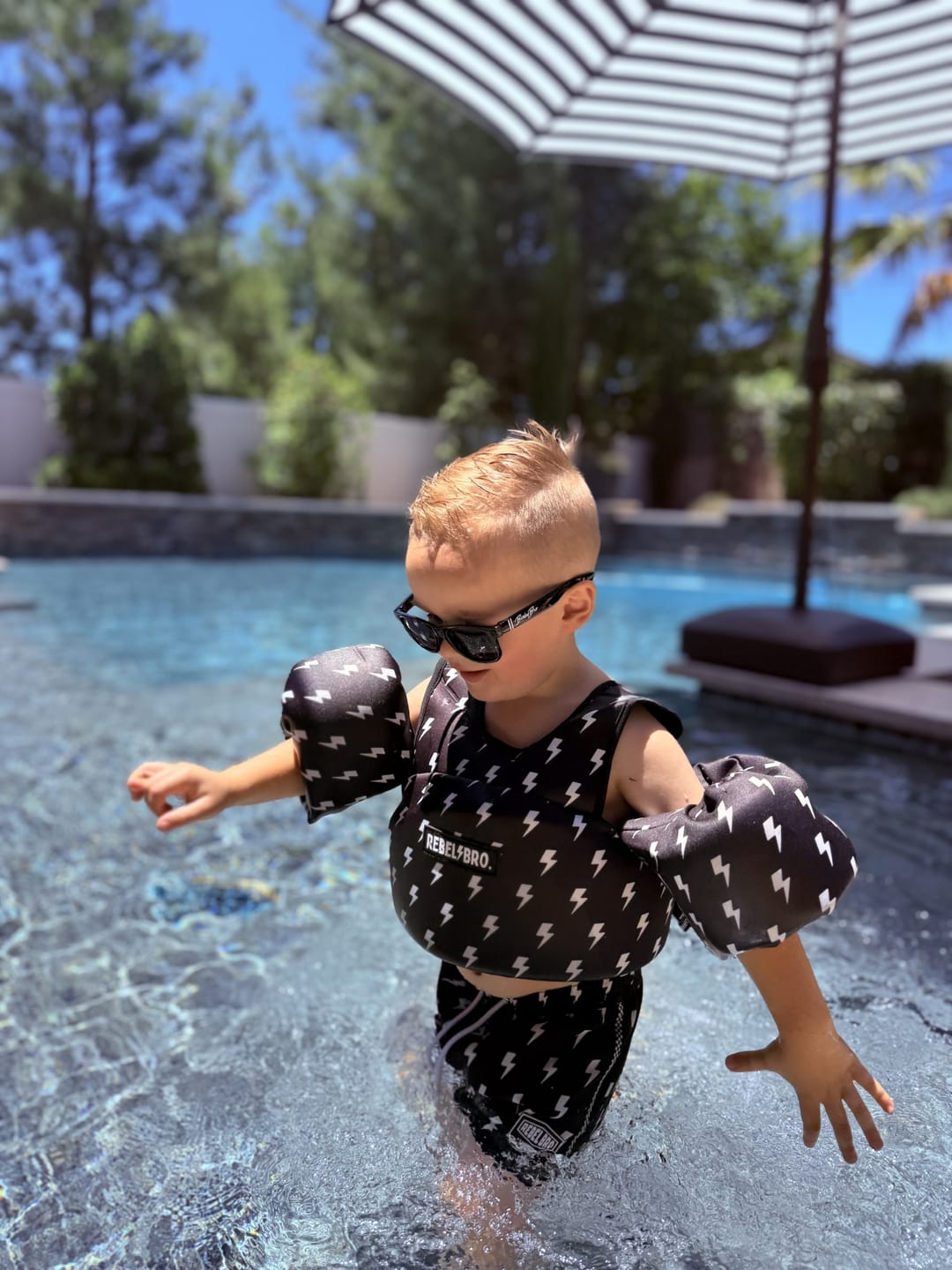 Customer photo review of Neoprene Kids Arm Float in Jagger