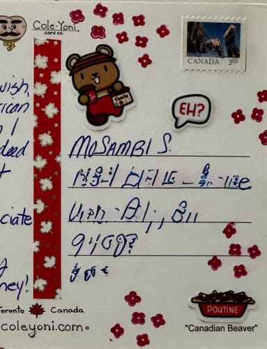 Customer photo review of Canadian Snackies  Sticker Sheet