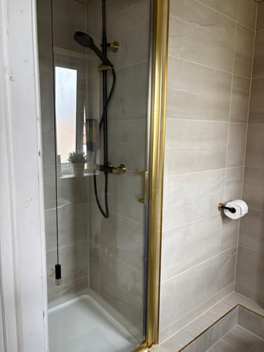 Customer photo review of Rene 760mm Hinged Door - Brushed Brass