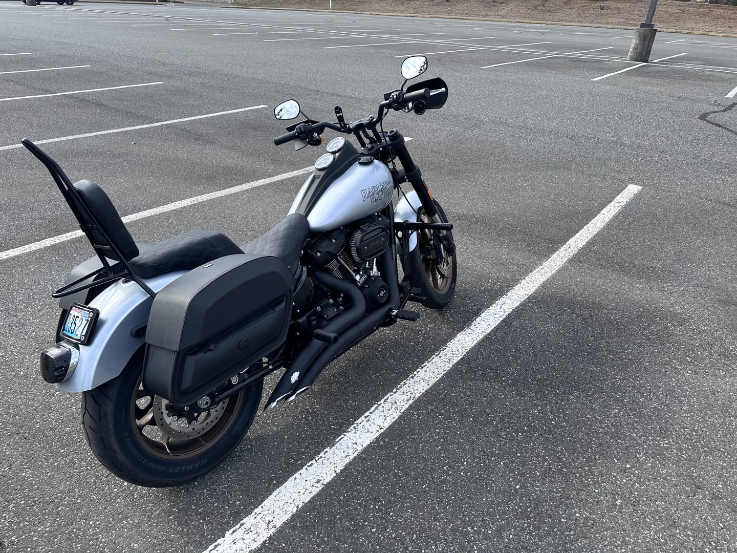 Customer photo review of 28L - Pantheon Medium Quick Mount Motorcycle Saddlebags For Harley Softail Low Rider S FXLRS