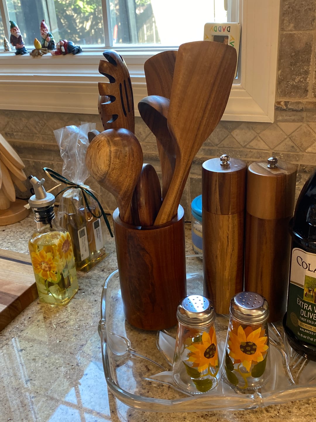 Customer photo review of 10 Piece Teak Wooden Utensil Set