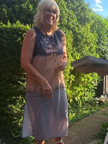 Customer photo review of Kleid mit ärmellosem und Farbverlauf