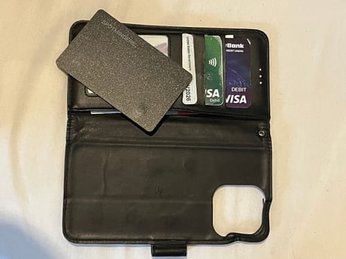 Customer photo review of SPOTMINDERS. Tracking card