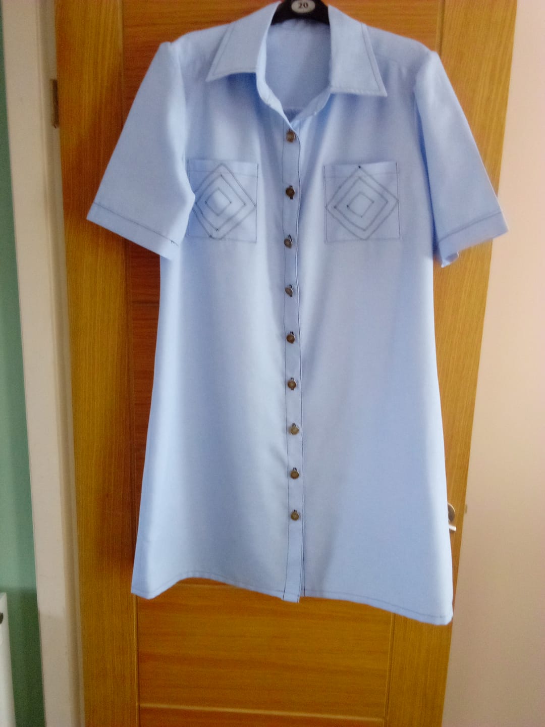 Customer photo review of Plain Blue Chambray Denim Fabric