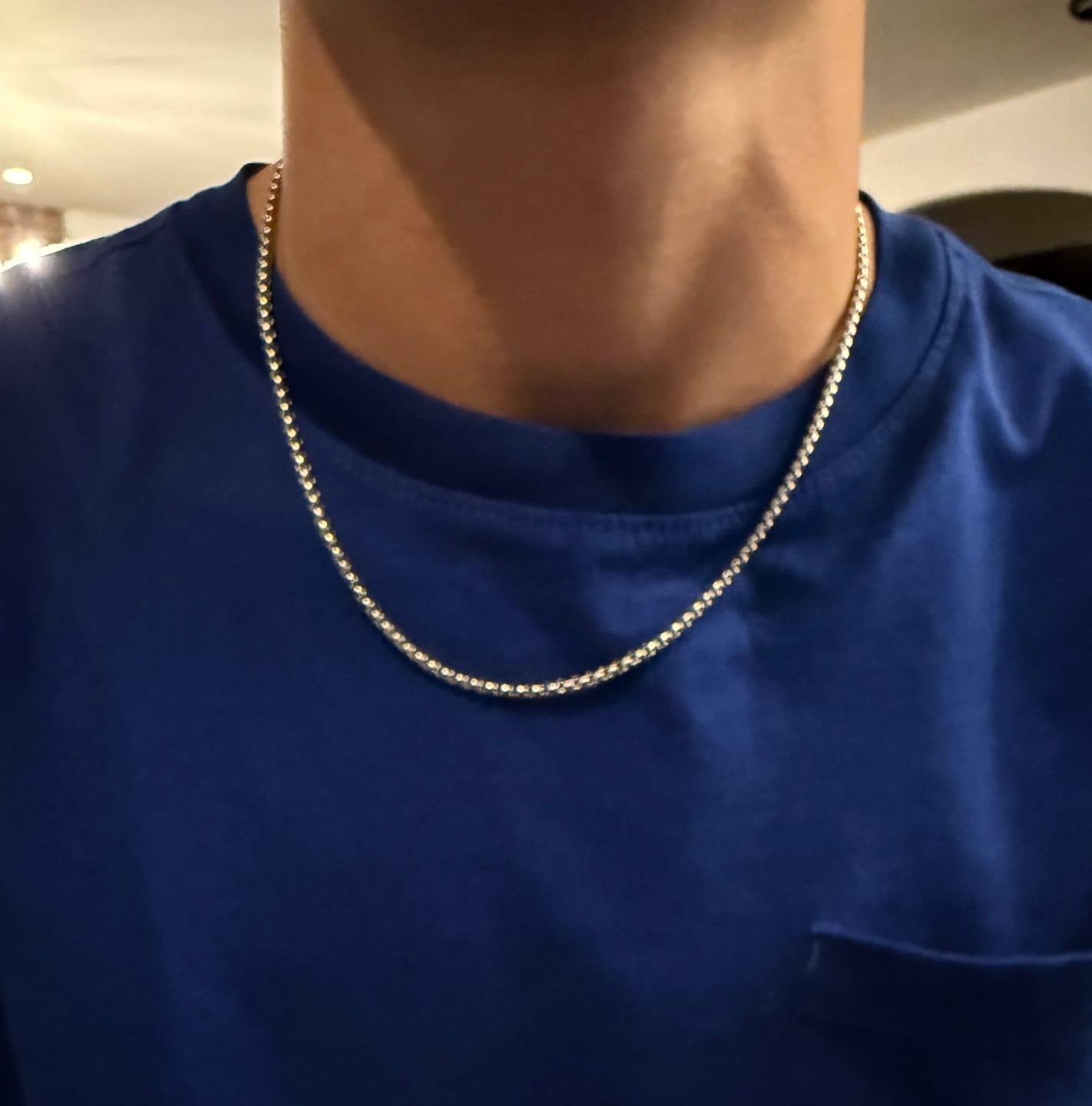 Customer photo review of Box Chain (Silver)