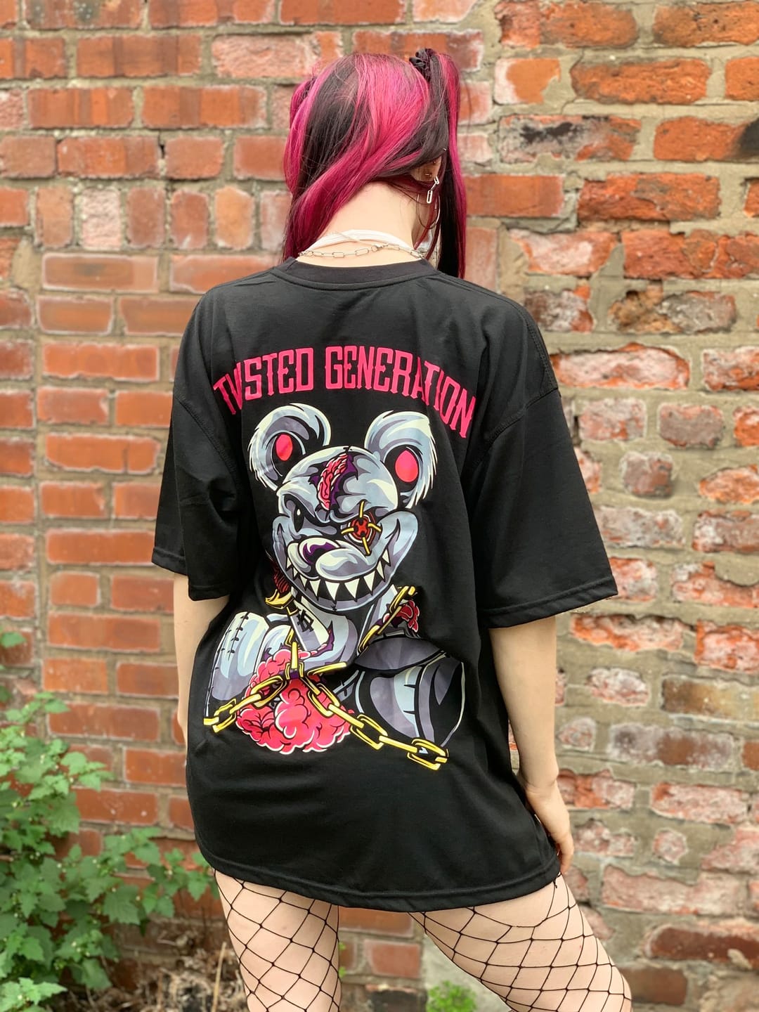 Customer photo review of Psycho Teddy Oversized T-shirt
