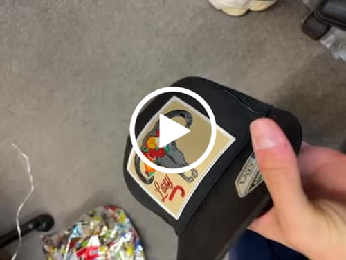 Customer video review of Lazy J Ranch Black Skull & Flowers Classic Five Panel Trucker Hat