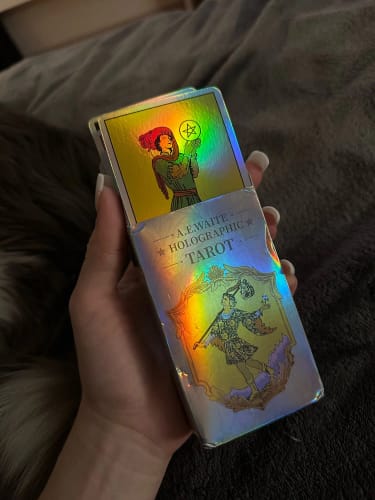 Customer photo review of Classic Tarot Card Board Game With Holographic Flash