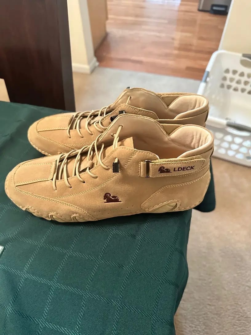 Customer photo review of Men Women Velcro Suede High Boots Beck Shoes (Unisex)