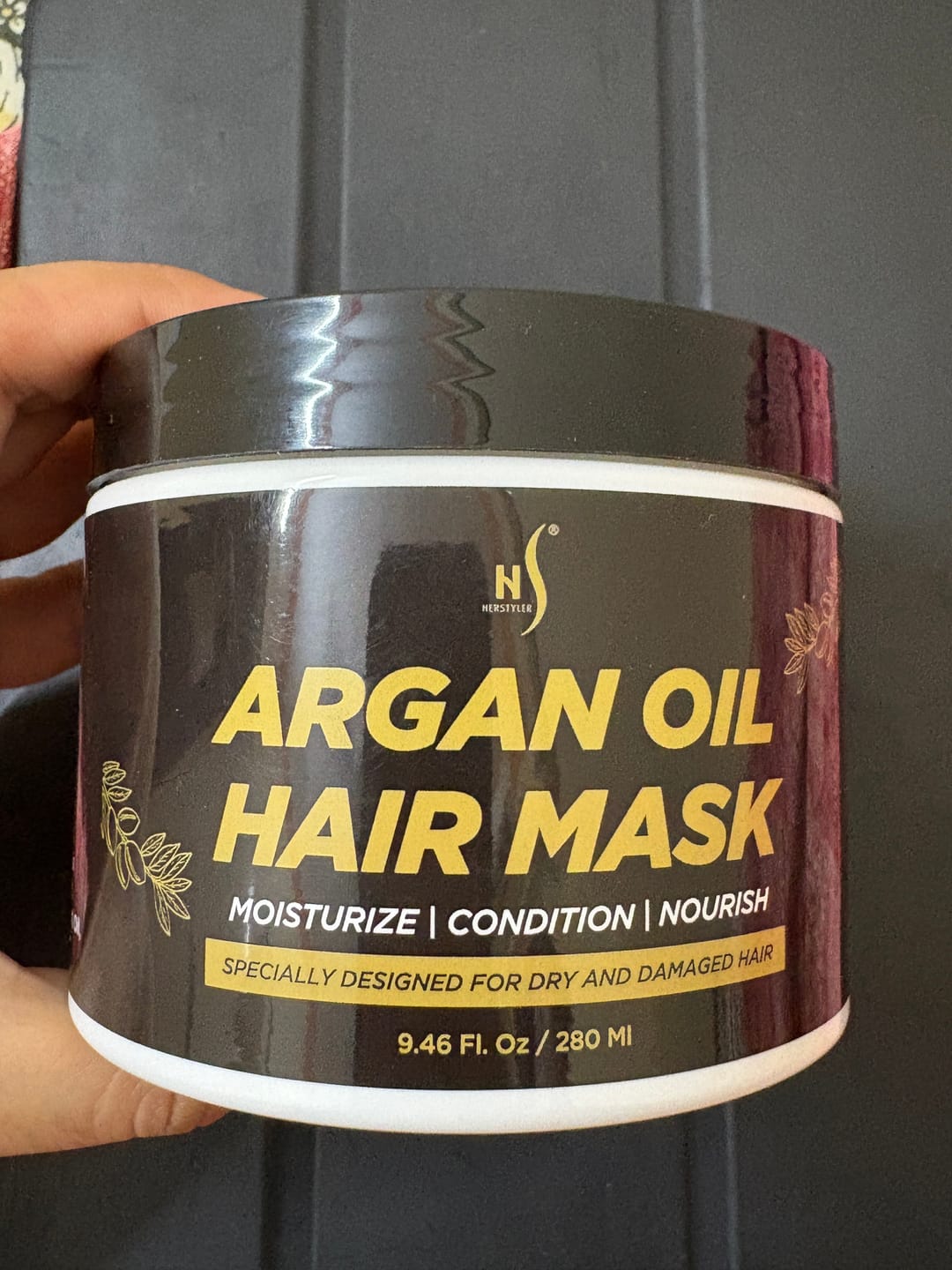 Customer photo review of Argan Oil Hair Mask