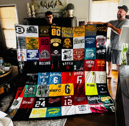 Customer photo review of Premium T Shirt Quilt