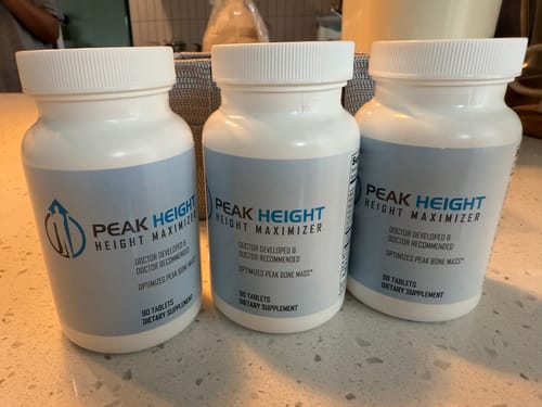 Customer photo review of Peak Height Growth Supplement #1 Grow Taller Height Pill