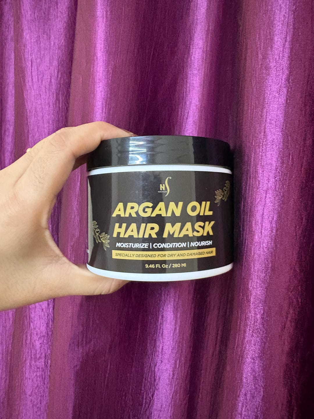 Customer photo review of Argan Oil Hair Mask