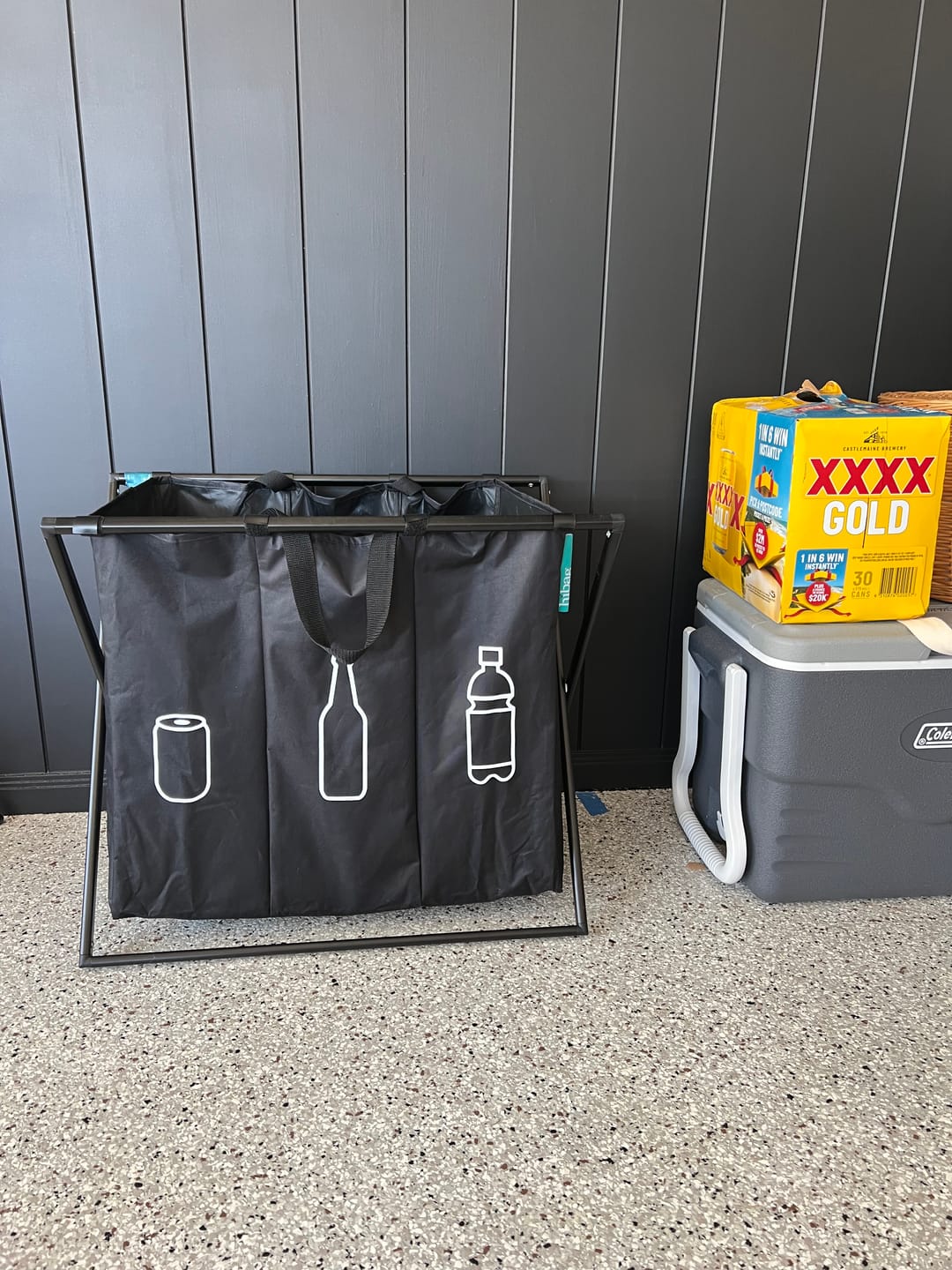 Customer photo review of Mobile Recycle Station - 3 Panel