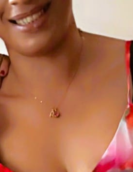 Customer photo review of zodiac gem necklace