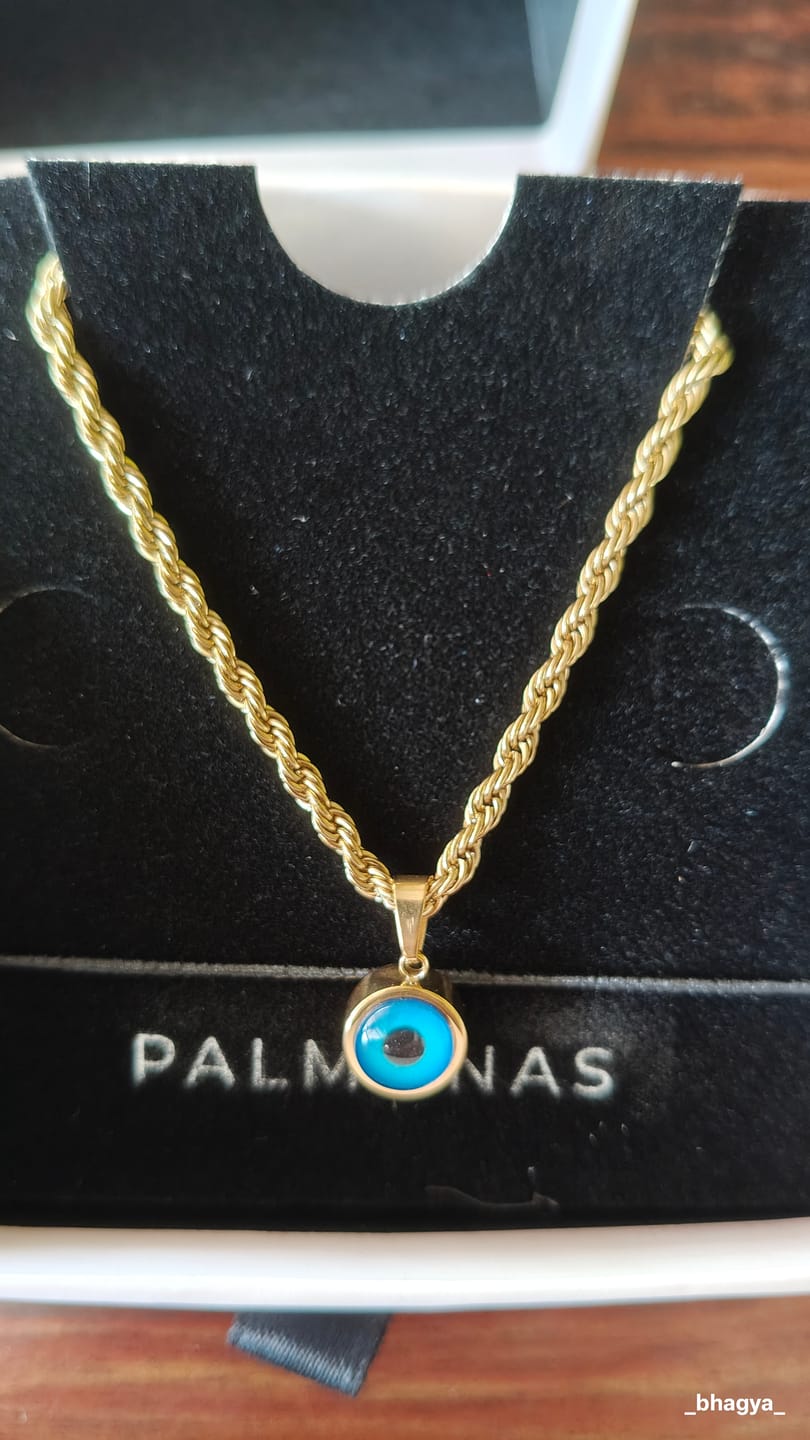 Customer photo review of Evil-Eye Spiral Necklace