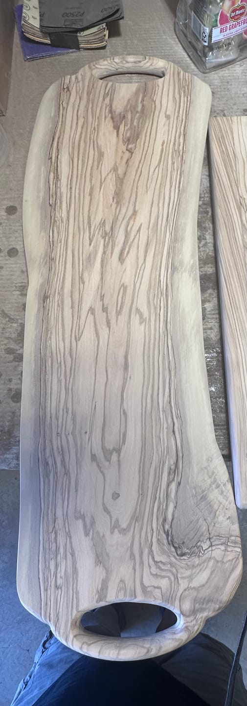 Customer photo review of Oval Grip Handle Acrylic Router Template
