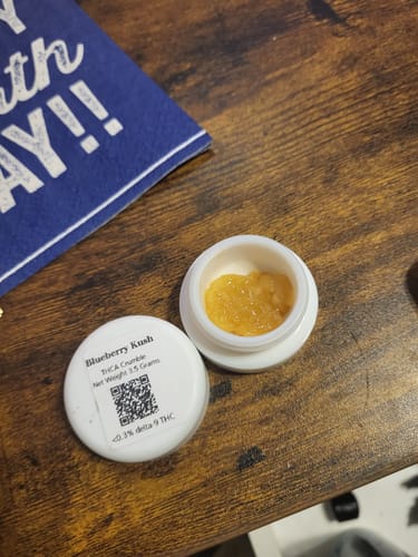 Customer photo review of Blueberry Kush THCA Crumble