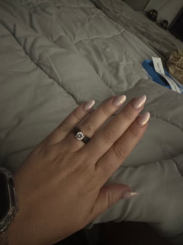 Customer photo review of Silicone Ring – 7mm Round Solitaire CZ | Patented Design - GlowStone Collection