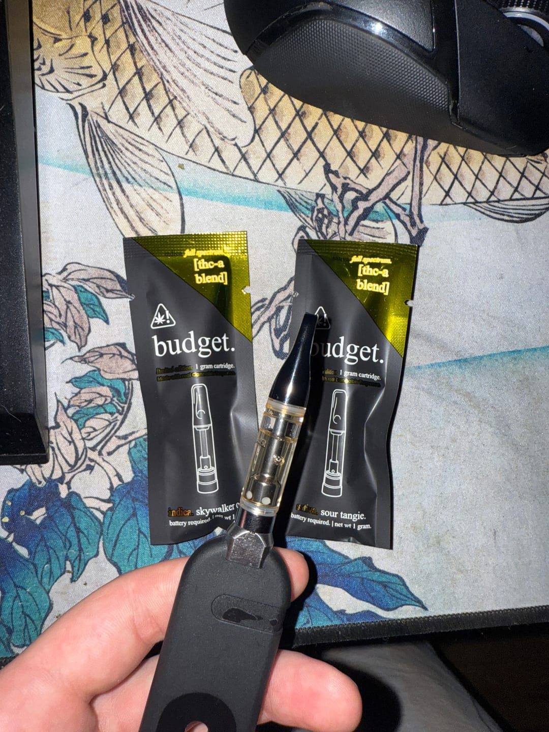Customer photo review of 3pc Flavor Pack of 1 Gram THC-A Blend Full Spectrum Vape Cartridge