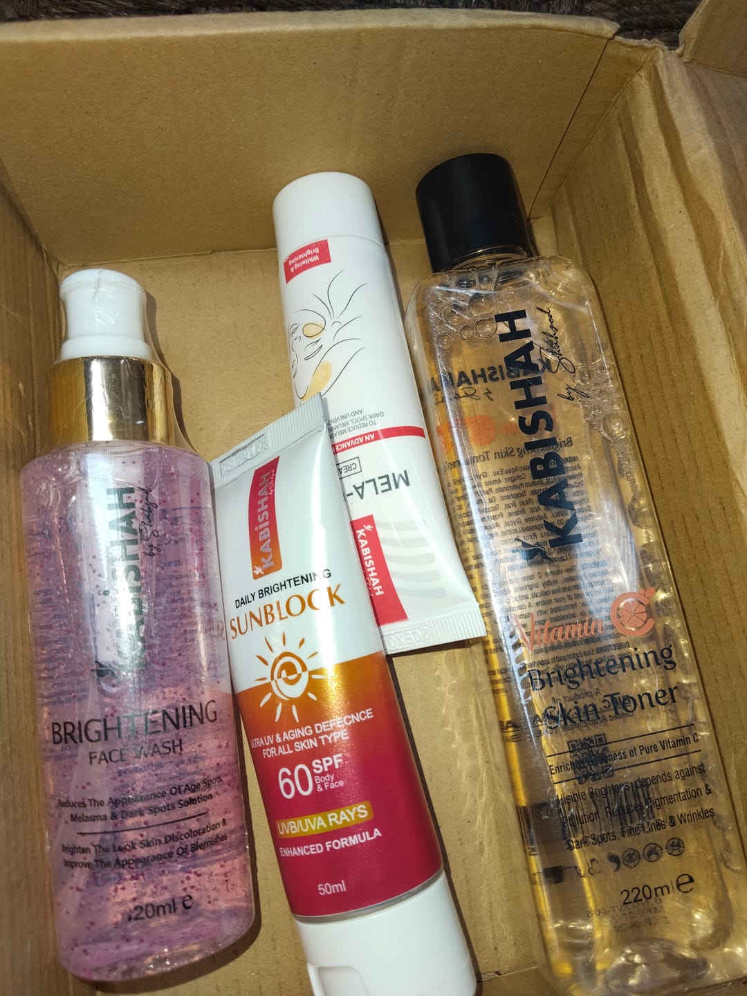 Customer photo review of Bright & Even Skintone Kit