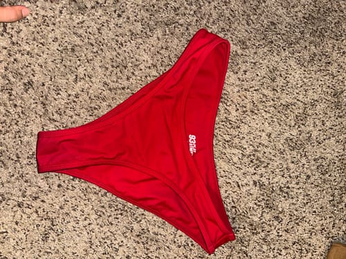 Customer photo review of JESSIE Scarlet Red Classic Bikini Bottoms