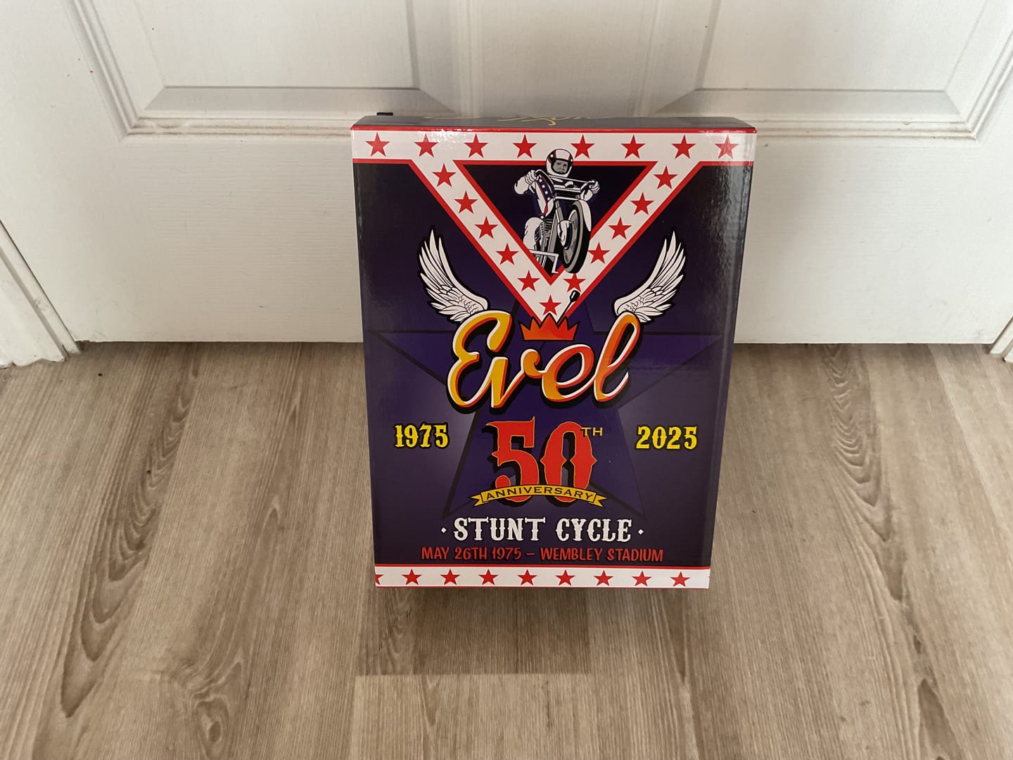 Customer photo review of Wembley 50th Anniversary Evel Knievel Stunt Cycle Set – Limited Gold Edition