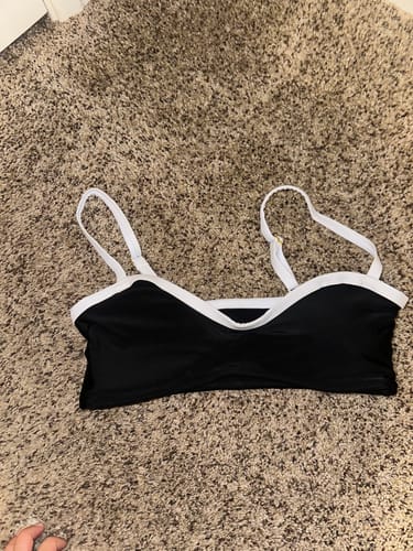 Customer photo review of SYDNEY Black & White Sweetheart Scoop Top