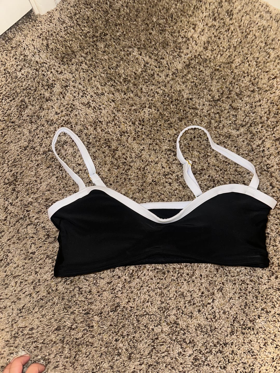 Customer photo review of SYDNEY Black & White Sweetheart Scoop Top