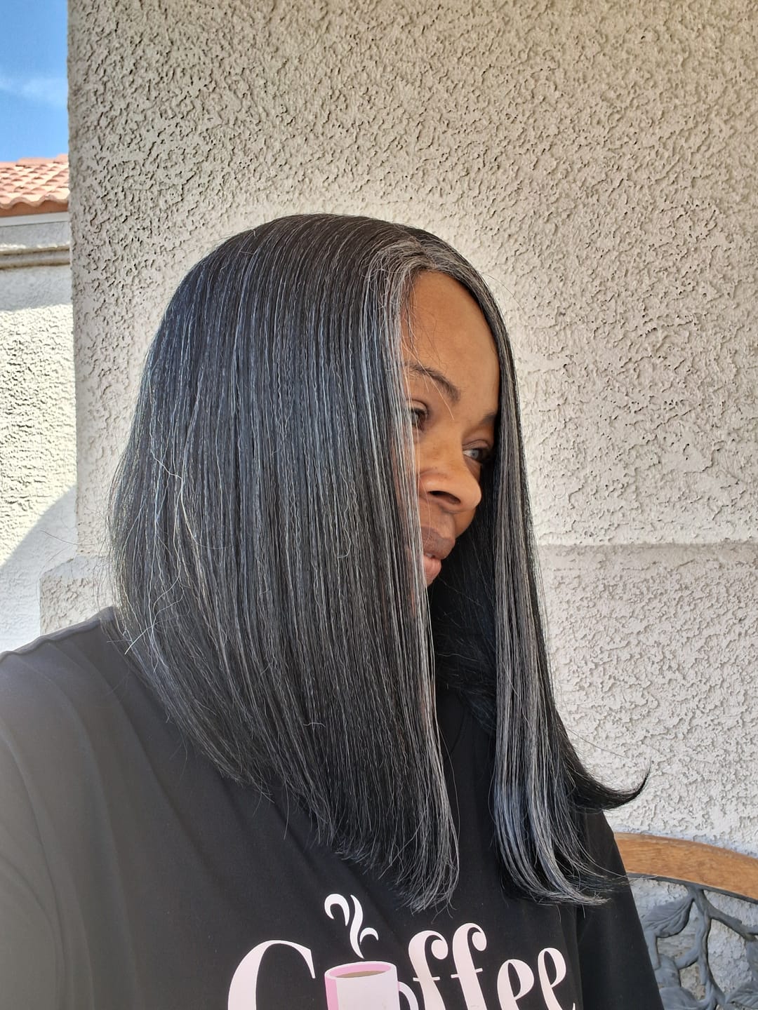 Customer photo review of Sensationnel Dashly Salt & Pepper HD Lace Front Wig - SP LACE UNIT 5