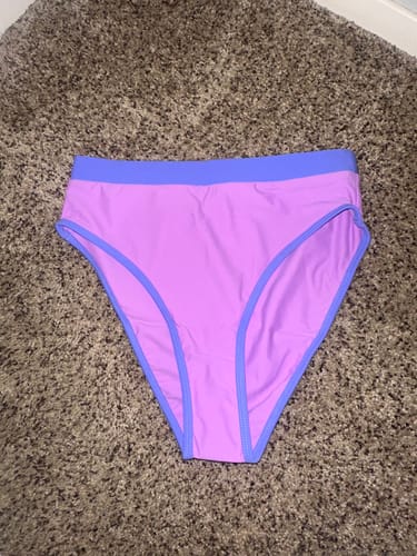 Customer photo review of MOLLY Lavender Full Coverage High Rise Bikini Bottom