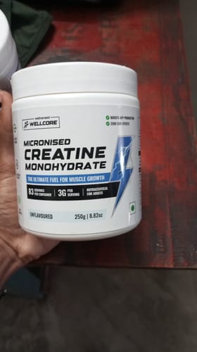 Customer photo review of Wellcore - Micronised Creatine Monohydrate (250g, 83 Servings)