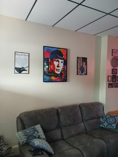 Customer photo review of Bowie Graffiti Canvas Set