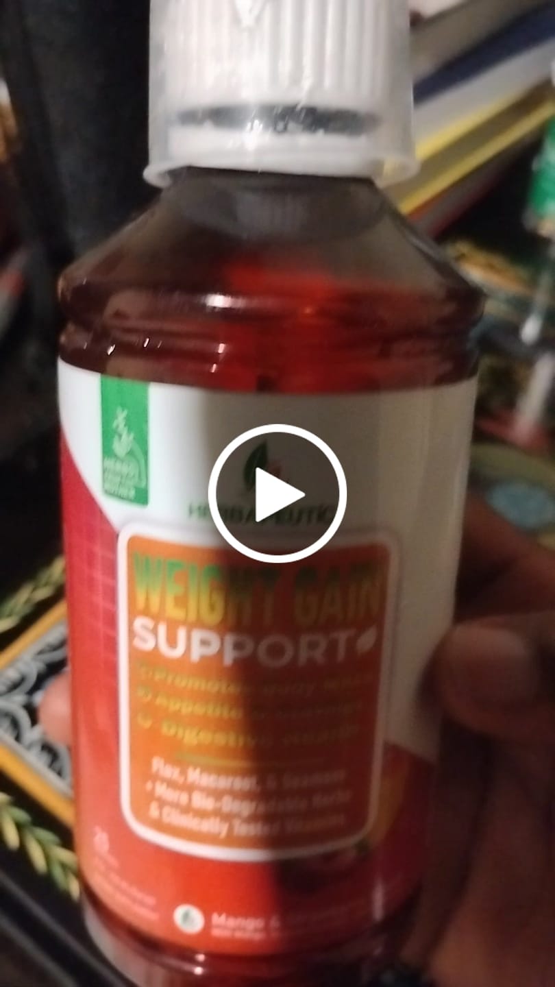 Customer video review of Herbapeutic Weight Gain Syrup