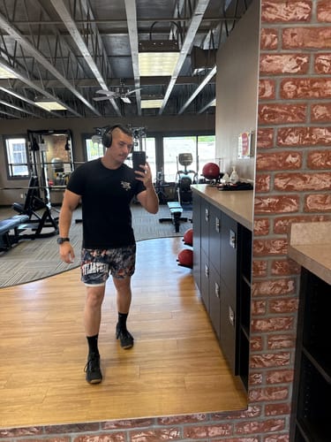 Customer photo review of 'FIGHT CLUB' MESH SHORTS