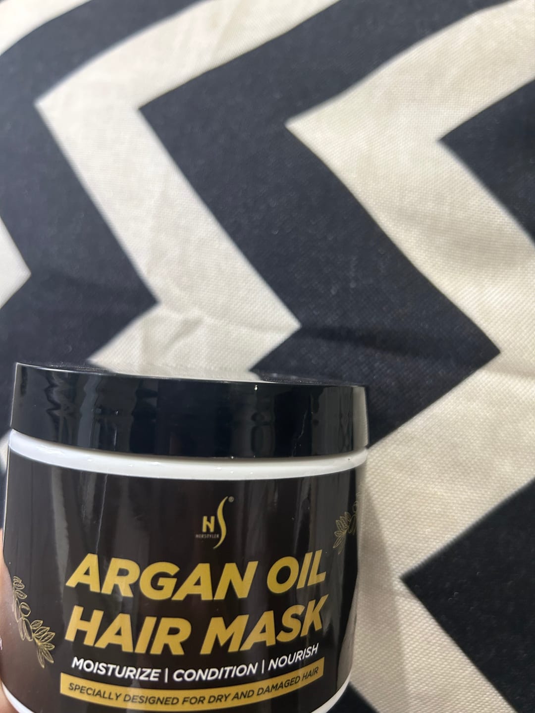 Customer photo review of Argan Oil Hair Mask