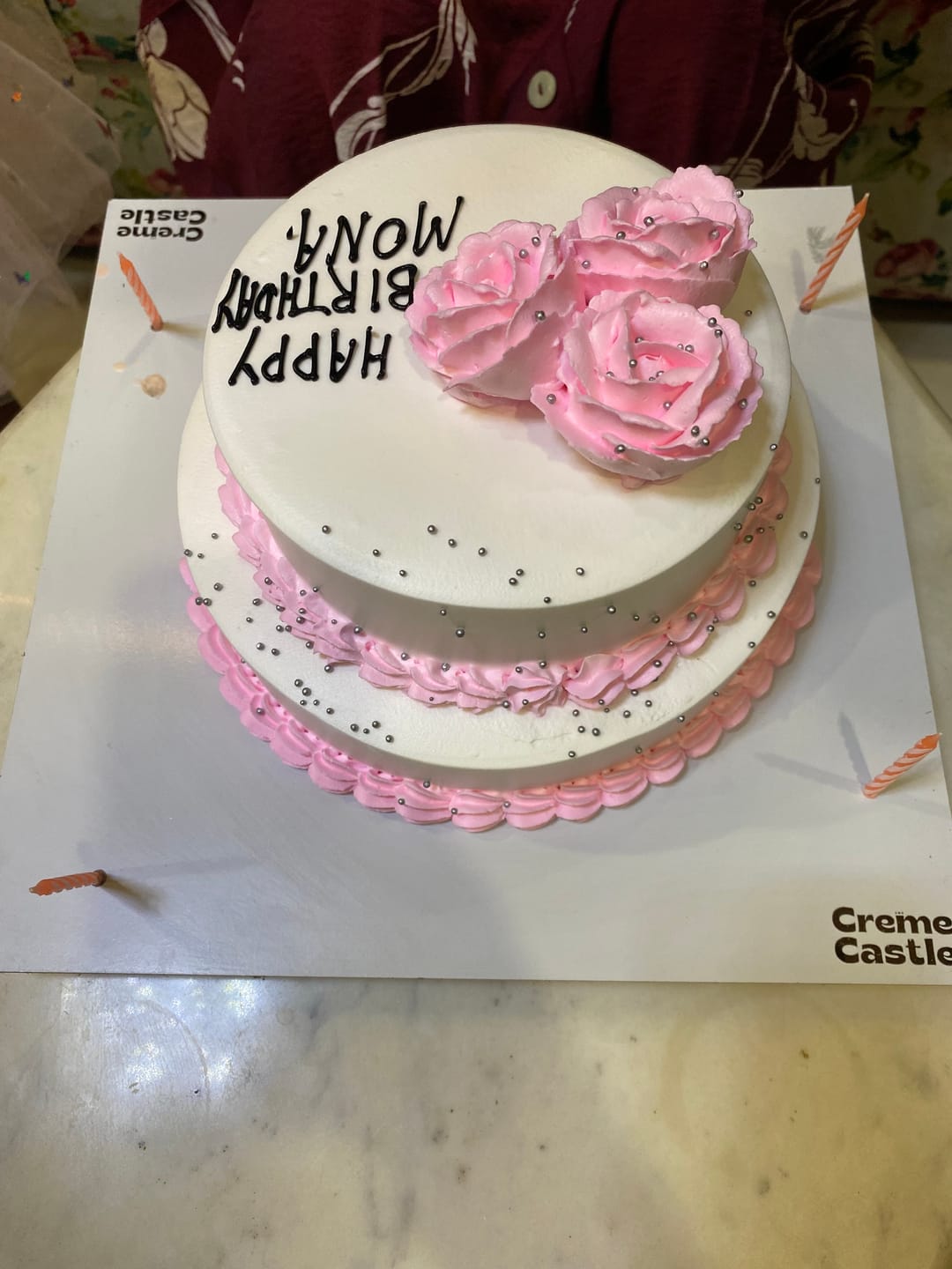 Customer photo review of Floral Custom Cake