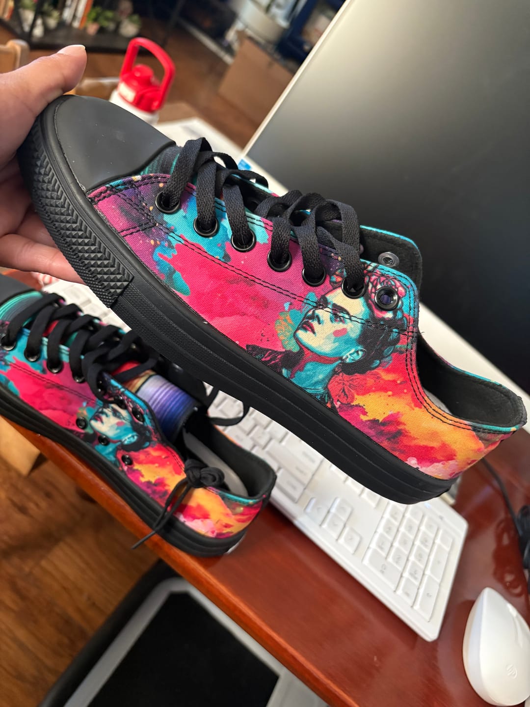 Customer photo review of Frida Low Tops ( Black or White Sole )