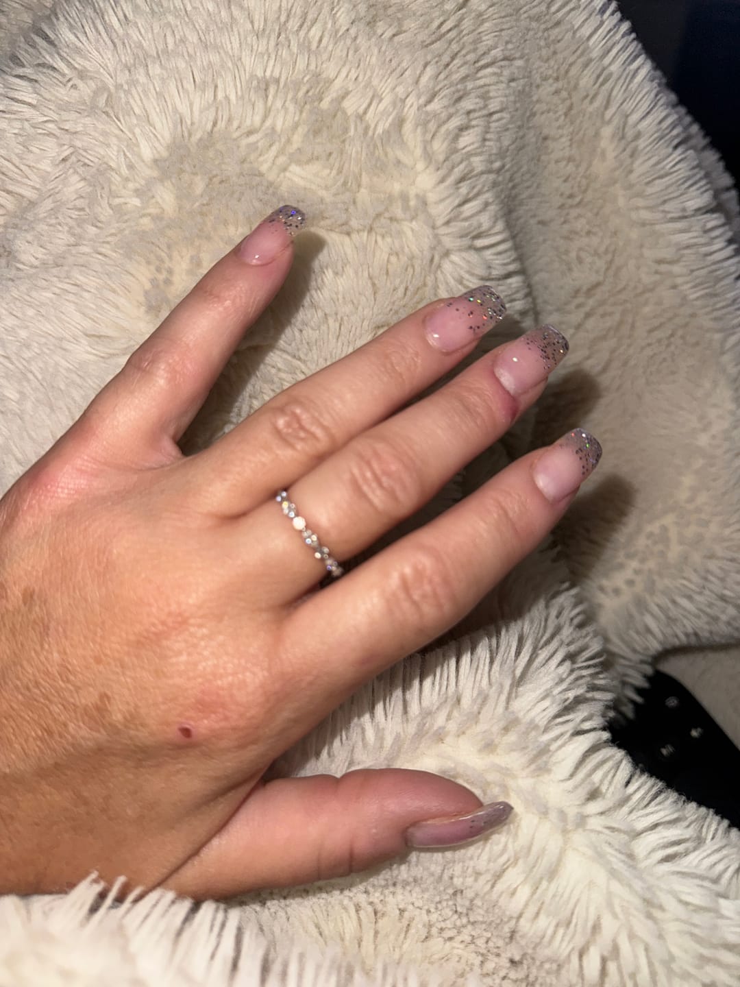 Customer photo review of S925 1.0 Ct Marquise Cut Half Eternity Wedding Band Stackable Ring For Everyday Wear