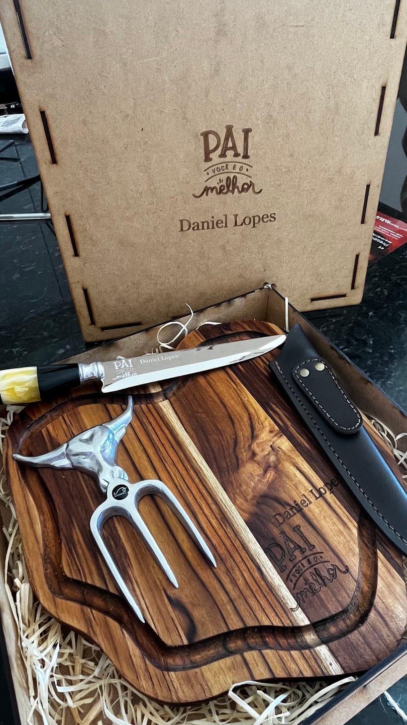 Customer photo review of Kit Churrasco Personalizado Mestre Do Churrasco Série Especial