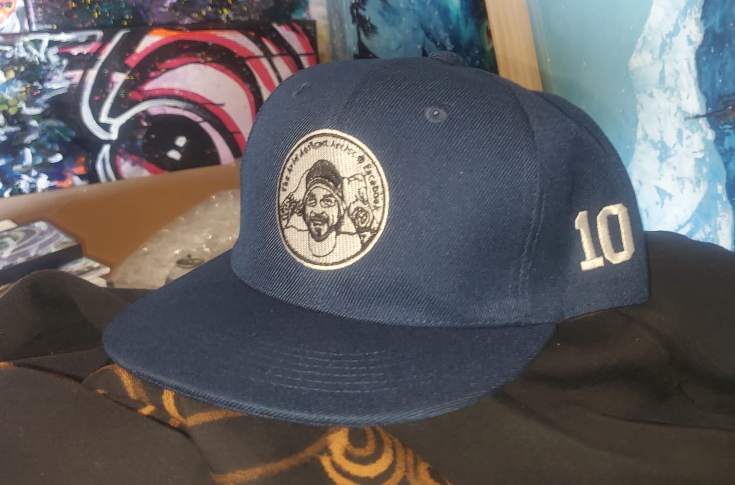 Customer photo review of Custom Navy 3D Puff Embroidery Flat Embroidery Casual Sport Baseball Cap