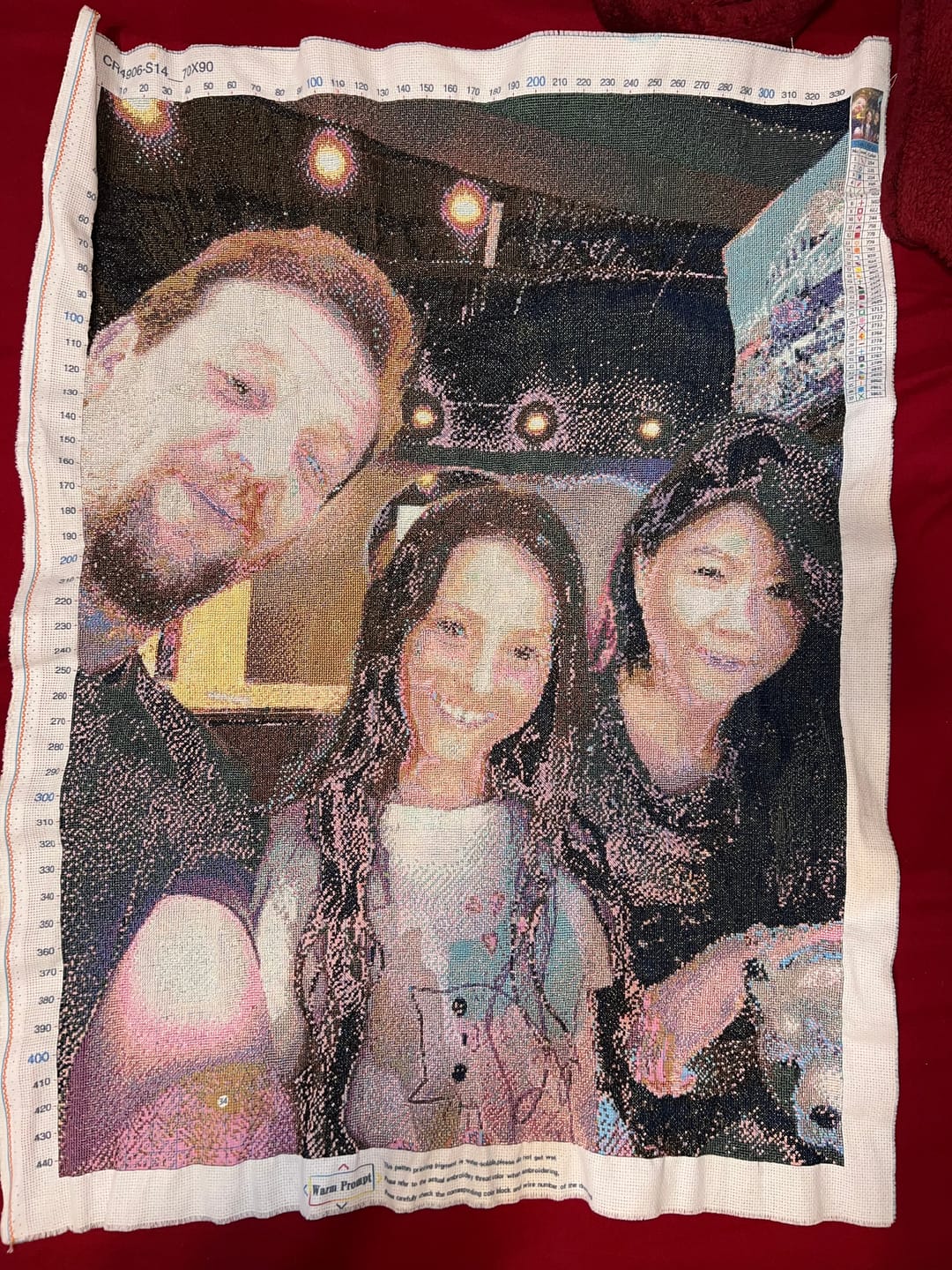 Customer photo review of Custom Cross Stitch Tapestry Kit | Just Upload Your Photo!